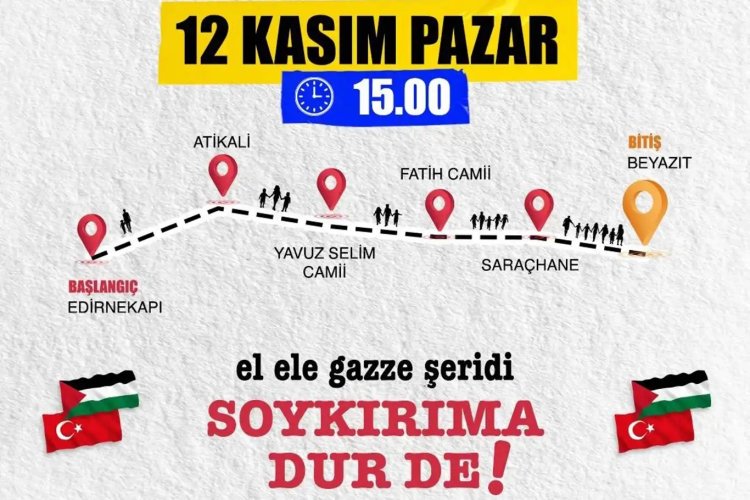 Zulme karşı "El Ele Gazze Şeridi" etkinliği yapılacak