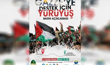 Peygamber Sevdalıları Vakfı ve Özgür Kudüs Platformu "Gazze'ye Destek İçin Yürüyüş" düzenliyor