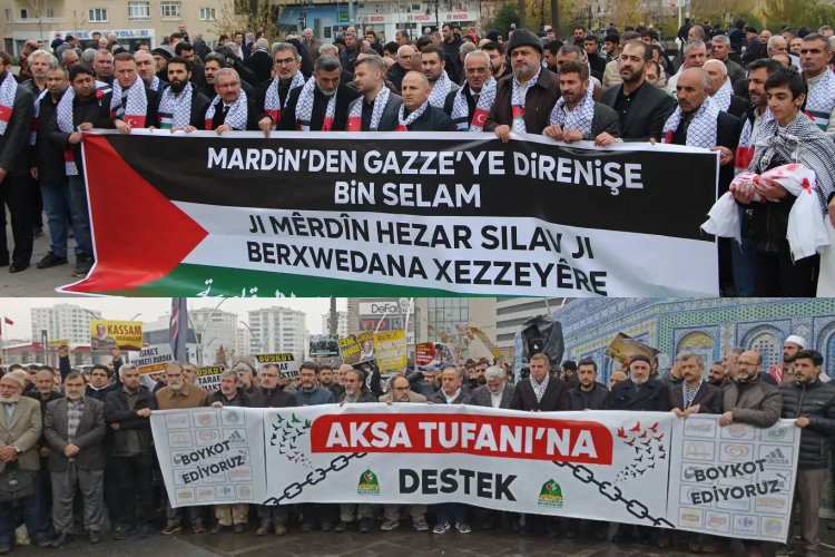 Mardin ve Diyarbakır'da terör rejiminin katliam ve soykırımı tel'in edildi