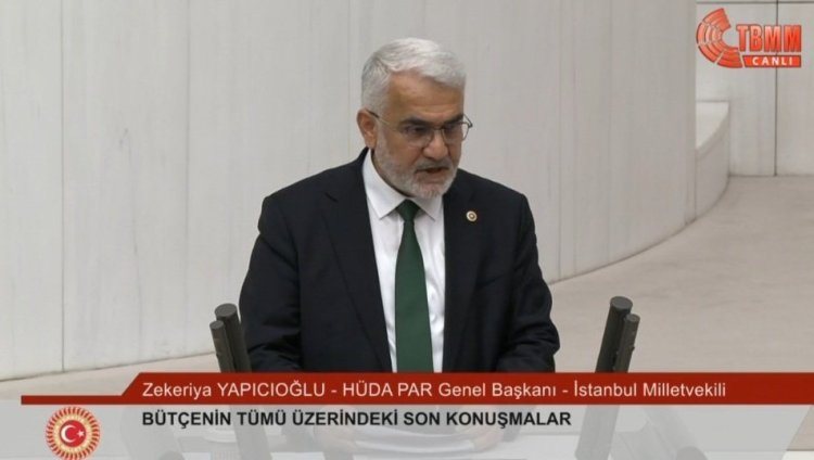 Yapıcıoğlu, Genel Kurul'da konuştu: Kapitalist ekonomi modelinde faiz önemli bir sömürü aracı olarak işlev görmektedir