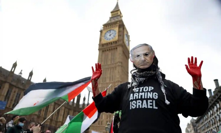 İngiliz halkı, tekrar Gazze'de ateşkes çağrısıyla sokaklara çıktı
