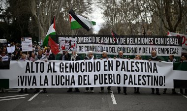 İspanya'da yüz binlerce kişi İşgalci İsrail'e silah ticaretinin durdurulması için yürüdü