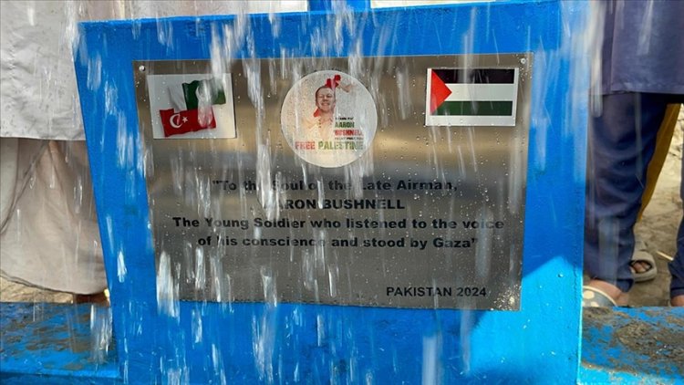 Gazze için kendini yakan ABD'li asker Bushnell anısına Pakistan'da su kuyusu açıldı