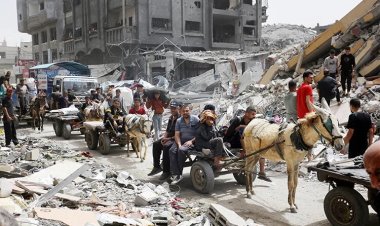 Bölge sakinleri, terör rejiminin Nusayrat Mülteci Kampı’nda geride bıraktığı yıkım karşısında "şok" geçirdi