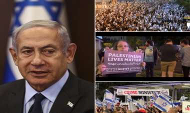 İşgalci İsrail'de esir takası anlaşması ve Netanyahu'nun istifası için on binlerce kişi sokaklara indi