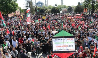 İstanbul'da binler Filistin'in özgürlüğü için yürüdü