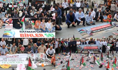Batman'da STK'lar Gazze için basın açıklaması ve oturma eylemi yaptı