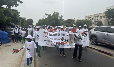 Senegal'de Filistin'e destek yürüyüşü düzenlendi