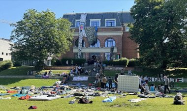 Brüksel'de Filistin'e destek eylemi polis tarafından sonlandırıldı