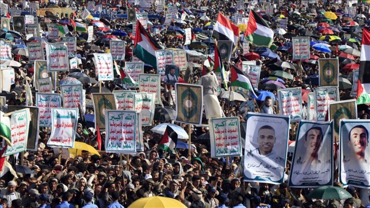 Yemen birçok kentinde Filistin için ayaktaydı