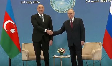 Putin ve Aliyev Astana'da görüştü
