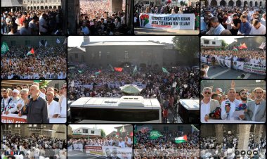 Diyarbakır'da Şehid İsmail Heniyye için gıyabi cenaze namazı kılındı