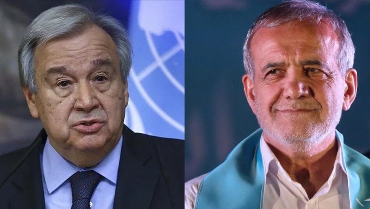 BM Genel Sekreteri Guterres'ten Pezeşkiyan'a tebrik mesajı