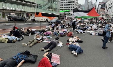 Tokyo'da Filistin'e destek gösterisi düzenlendi