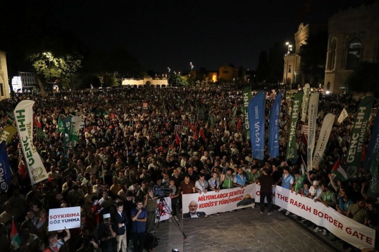 Heniyye suikastı İstanbul'da düzenlenen yürüyüşle protesto edildi