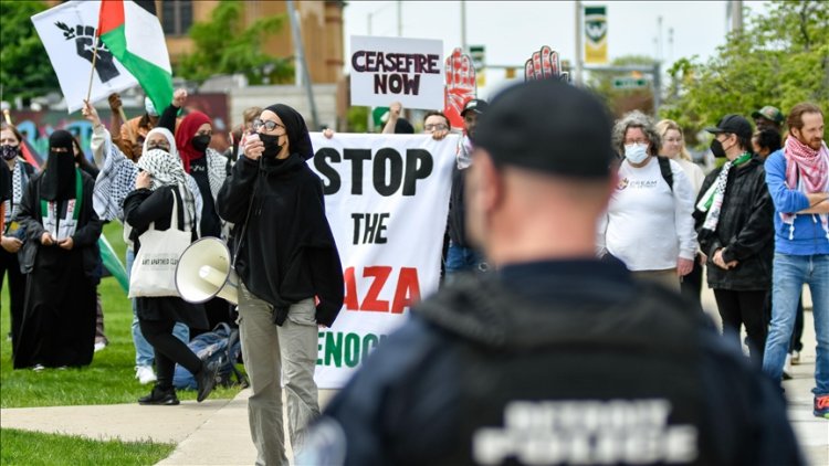 Michigan Üniversitesi'ndeki Filistin'e destek gösterisinde 4 kişi gözaltına alındı