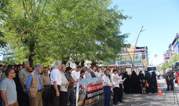 HÜDA PAR Bingöl İl Başkanlığı'ndan Gazze'ye destek gösterisi