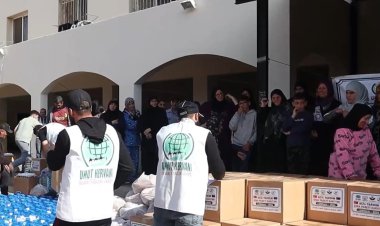 Umut Kervanı Lübnan'da gıda yardımında bulundu