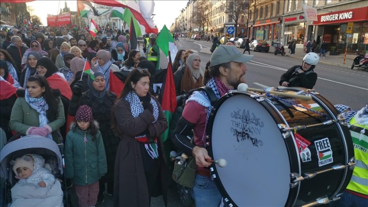 İsveç'te işgal rejiminin Gazze, Lübnan ve İran'a yönelik saldırıları protesto edildi