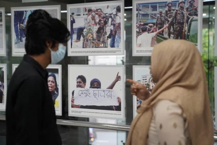 Bangladeş'te 'halk devrimi' anısına 'Cesur Yüreklilere Selam' fotoğraf sergisi açıldı