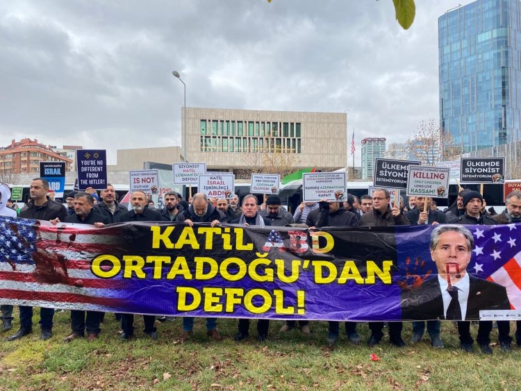 Emperyalist ABD Dışişleri Bakanı Blinken Ankara'da protesto edildi