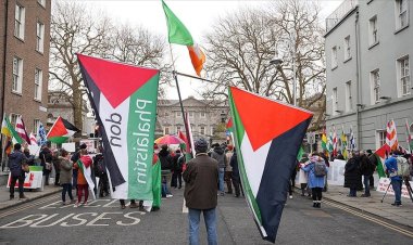 İrlanda'da "Filistin İşgal Altındaki Topraklar Yasa Tasarısı" nöbeti