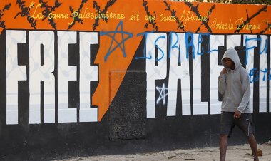 Senegal'de Filistin'e destek için çizilen grafitilere siyonist saldırı