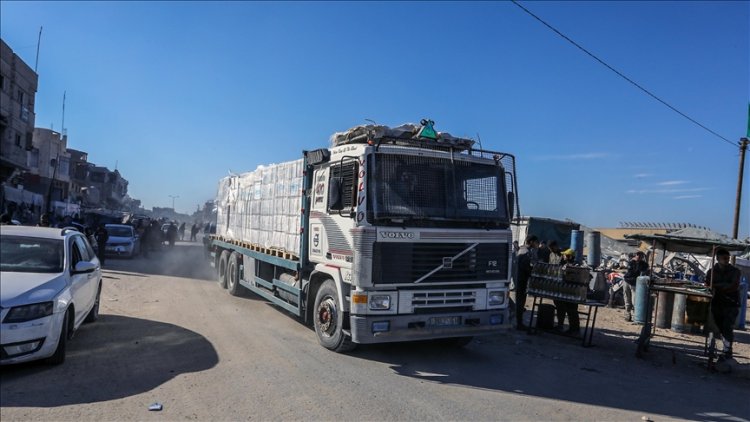 Ateşkesin başlangıcından bu yana Gazze'ye 2 bin 857 yardım tırı girdi