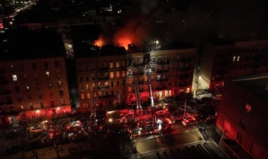 ABD'nin New York kentinde 5 katlı apartmanda yangın çıktı