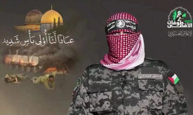 Ebu Ûbeyde ji alema Îslamê re qirkirina li Xezzeyê da bibîrxistin