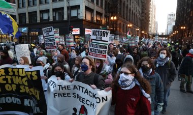 Filistinli öğrenci Halil'in ABD'de tutuklanması Chicago kentinde protesto edildi