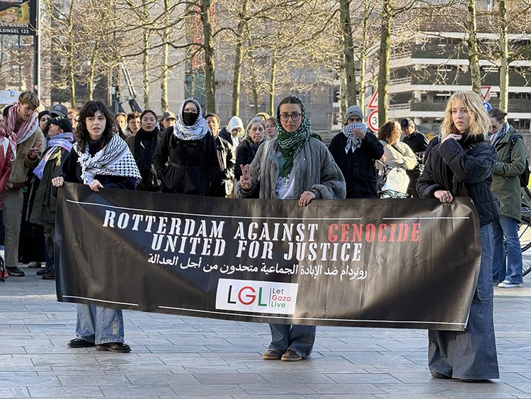 Hollanda'nın büyük şehirlerinde binler, soykırımcı İsrail'in saldırılarını protesto etti