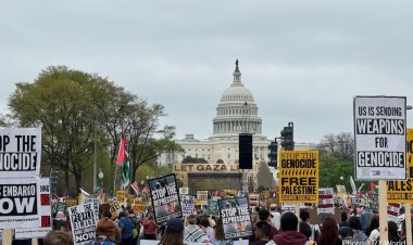 Washington'da Filistin için tarihi yürüyüş!