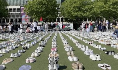 Rotterdam’da 1400 çift beyaz ayakkabı: Gazze’deki sağlık katliamına tepki