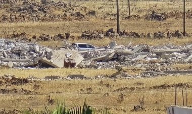 İşgalci İsrail, Suriye'nin Kuneytire şehrinde evleri yıkıyor