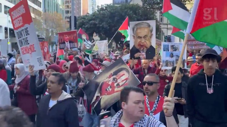 Sydney’de binlerce kişi “Gazze İçin Adalet” diye yürüdü
