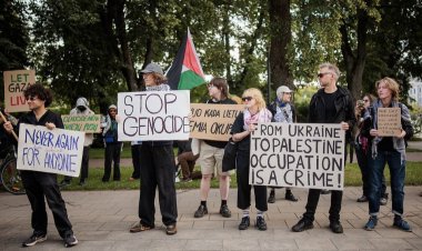 Litvanya’da İşgalci İsrail'in Dışişleri Bakanı Saar’ın ziyareti protesto edildi
