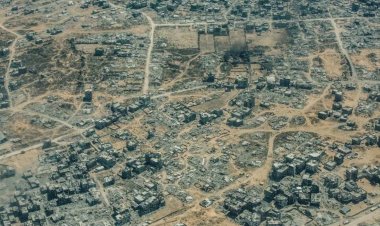 Siyonist vahşet havadan görüntülendi: Gazze enkaz yığınına döndü