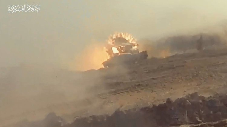 Kassam Tugayları, Gazze’de İsrail tankı ve iş makinesini hedef aldı