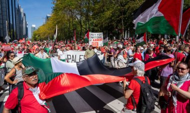 Brüksel’de Filistin’e destek yürüyüşü: On binlerce kişi sokağa çıktı