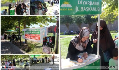 HÜDA PAR Diyarbakır Kadın Kolları: Sumud Filosu denizde bizler karada mücadele vereceğiz