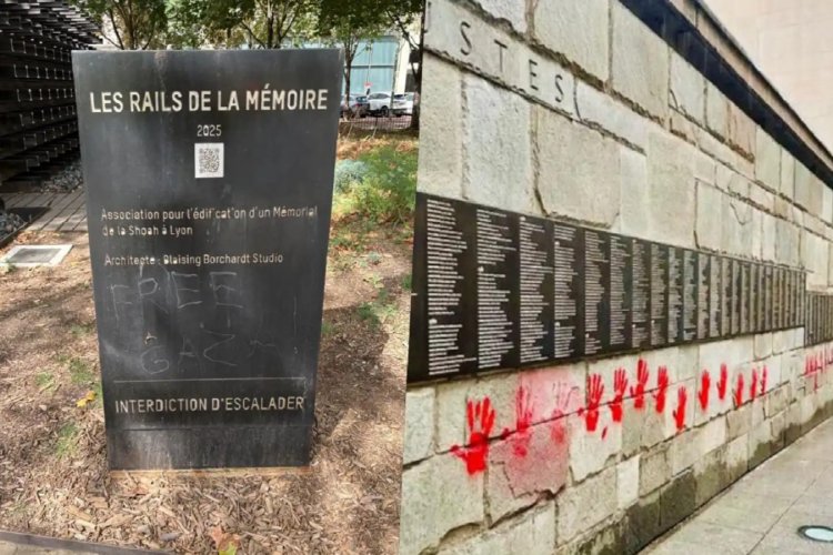 Lyon’daki Holokost anıtına 'Free Gaza' yazıldı