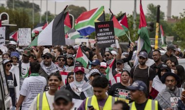 Güney Afrika'da işgalci İsrail'in Küresel Sumud Filosu'na saldırısı protesto edildi