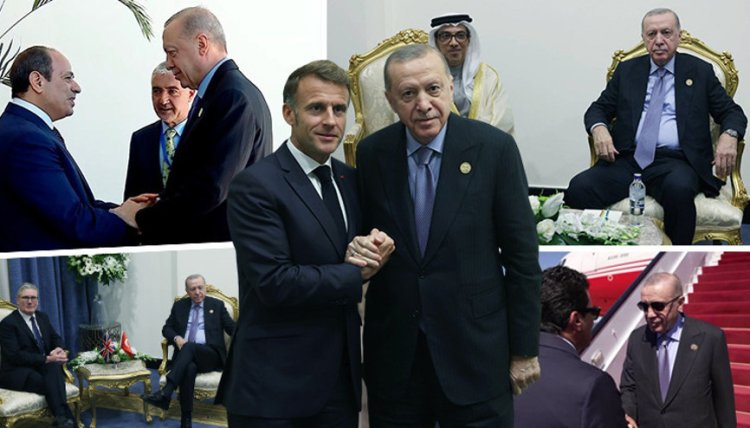 Cumhurbaşkanı Erdoğan, Şarm el-Şeyh’te liderlerle görüştü