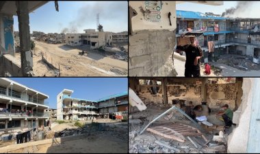 Gazze'de çadırlarını su basan Filistinliler, tehlikeli olsa da Sarı Hat yakınındaki binalara sığınıyor