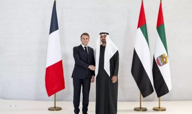 BAE Devlet Başkanı Bin Zayid, Fransa Cumhurbaşkanı Macron ile görüştü