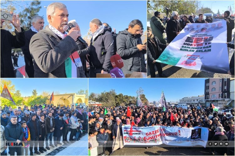 Urfa’da Gazze için yürüyüş ve gıyabi cenaze namazı etkinliği düzenlendi