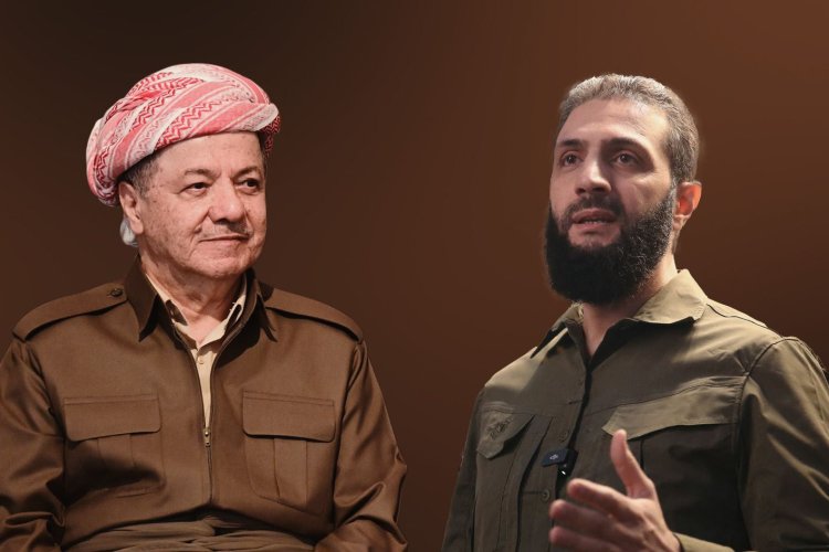 Suriye Cumhurbaşkanı Şara ile KDP Başkanı Barzani görüştü