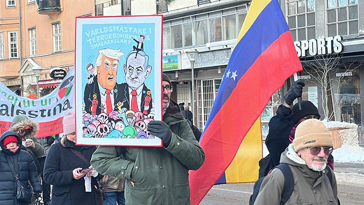 İsveç’te halk sokağa indi: Soykırımcı İsrail’e ve ABD emperyalizmine tepki