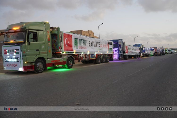 Umut Kervanı’nın yardım tırları Gazze’ye uğurlandı